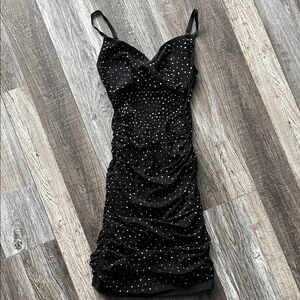 WINDSOR | Black Fitted Dress with Gems